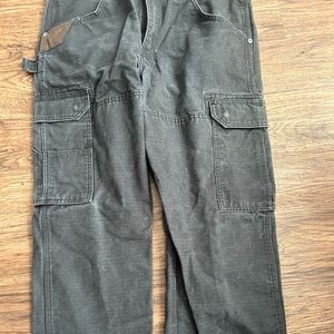 Wrangle Grey Wash Cargos